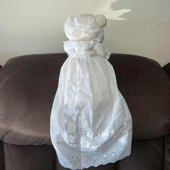 Ganz Christening Bear White Long Gown Baby Plush Baptism Christmas Gift HE8674 - Picture 5 of 12